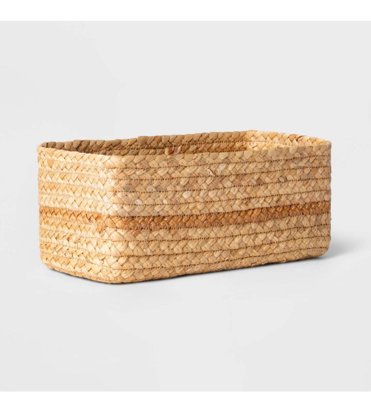 Braided Water Hyacinth Media Bin - Threshold - Bellso